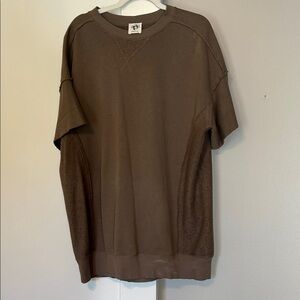 We The Free -Free People Army Green Knit Sweatshirt dress